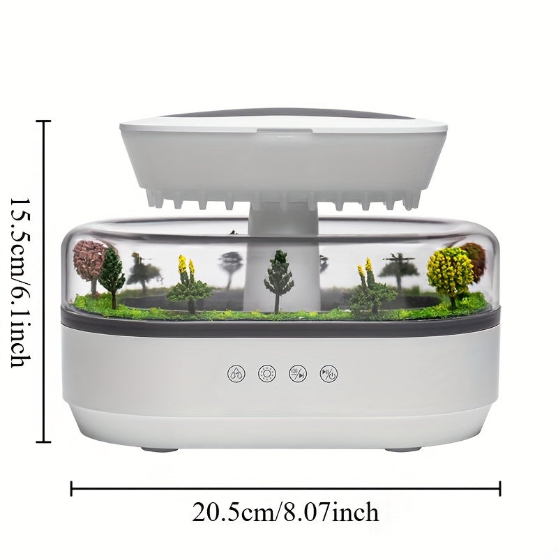 Quiet Aromatherapy Humidifier Mini Quiet Landscape Aromatherapy Humidifier | Desktop White Noise Raindrop Diffuser for Home\u002FOffice\u002FYoga Room, Festivals-birthdays-gifting - gifts